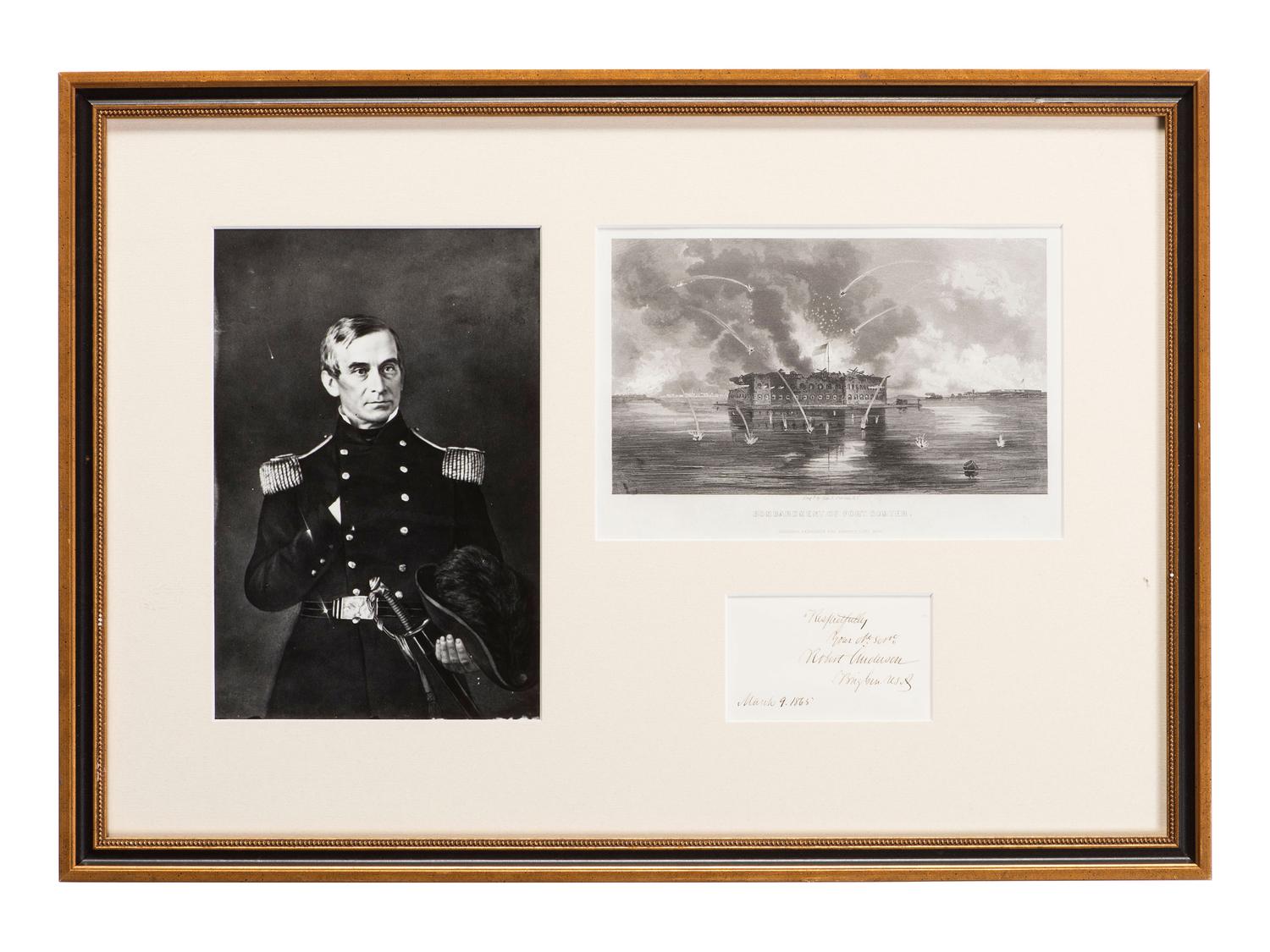 [CIVIL WAR - SPANISH AMERICAN WAR]. 9 autographs of Naval officers and generals, incl. ANDERSON.