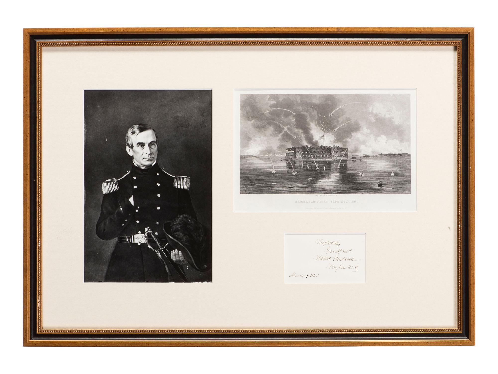 [CIVIL WAR - SPANISH AMERICAN WAR]. 9 autographs of Naval officers and generals, incl. ANDERSON.