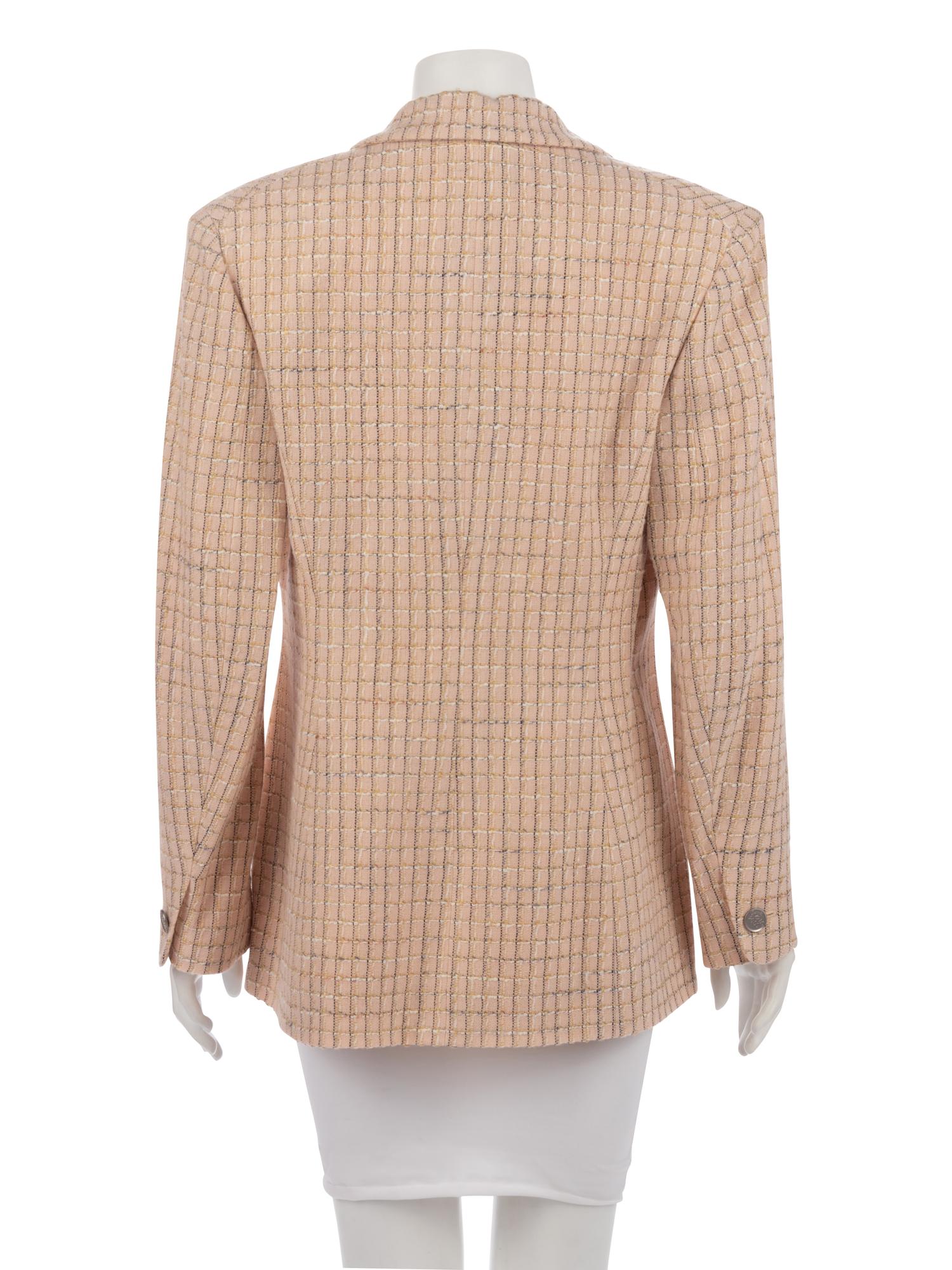 Chanel Pink Windowpane Jacket, 1998