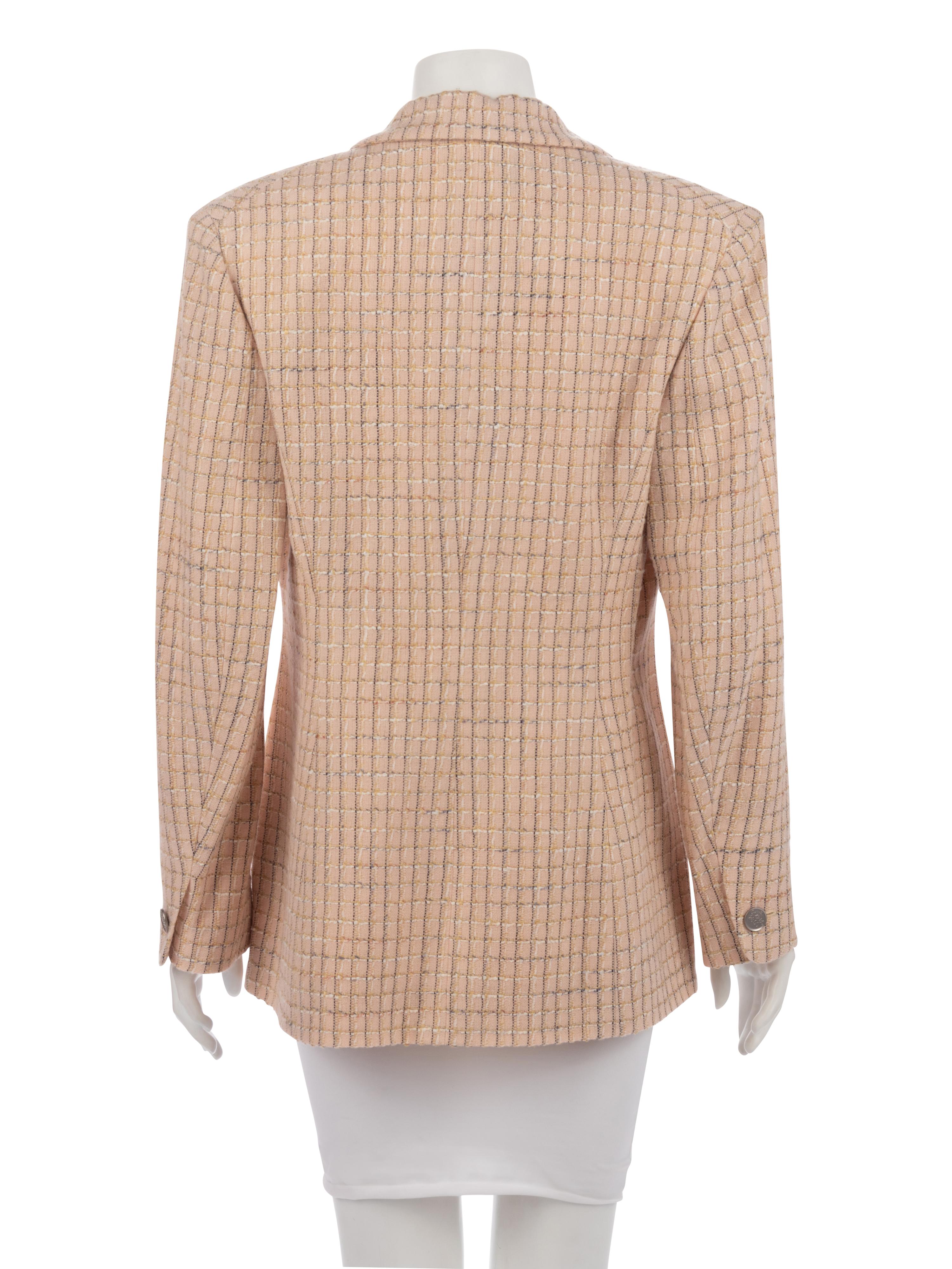 Chanel Pink Windowpane Jacket, 1998