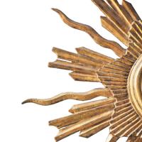 A Giltwood Sunburst Mirror 33.5" W x 2.5" D x 33.5" H — France, Circa 1920