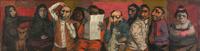 Louis Bosa, (Italian, 1905-1981), Waiting in Line