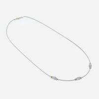 A 14K bicolor gold necklace with diamonds Italy