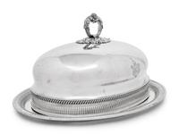 An English Silver-Plate Meat Dome and Associated Tray