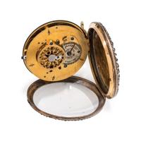 PHILIPPE TERROT, PASTE AND ENAMEL POCKET WATCH