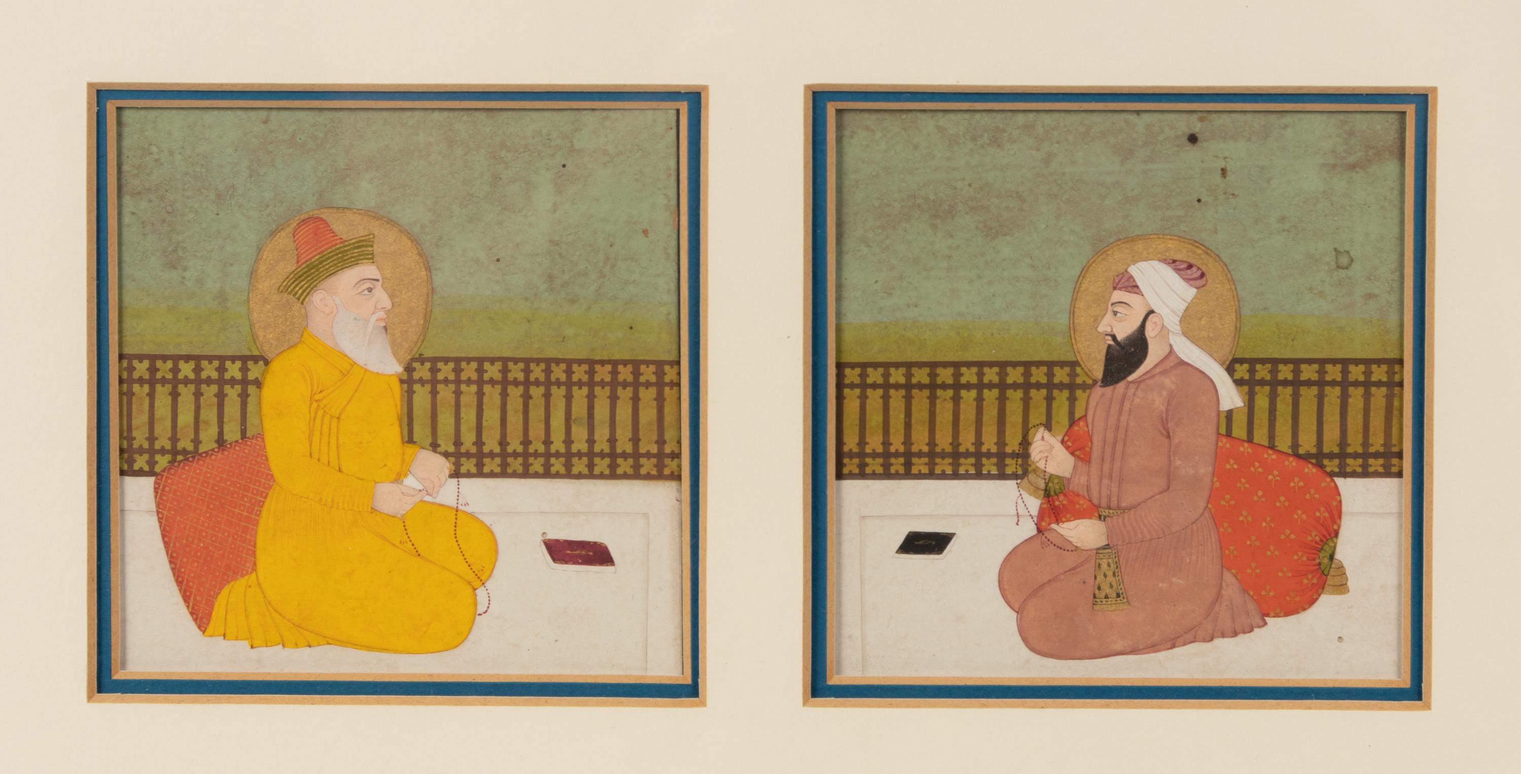 Three Framed Indian Paintings Depicting Figures