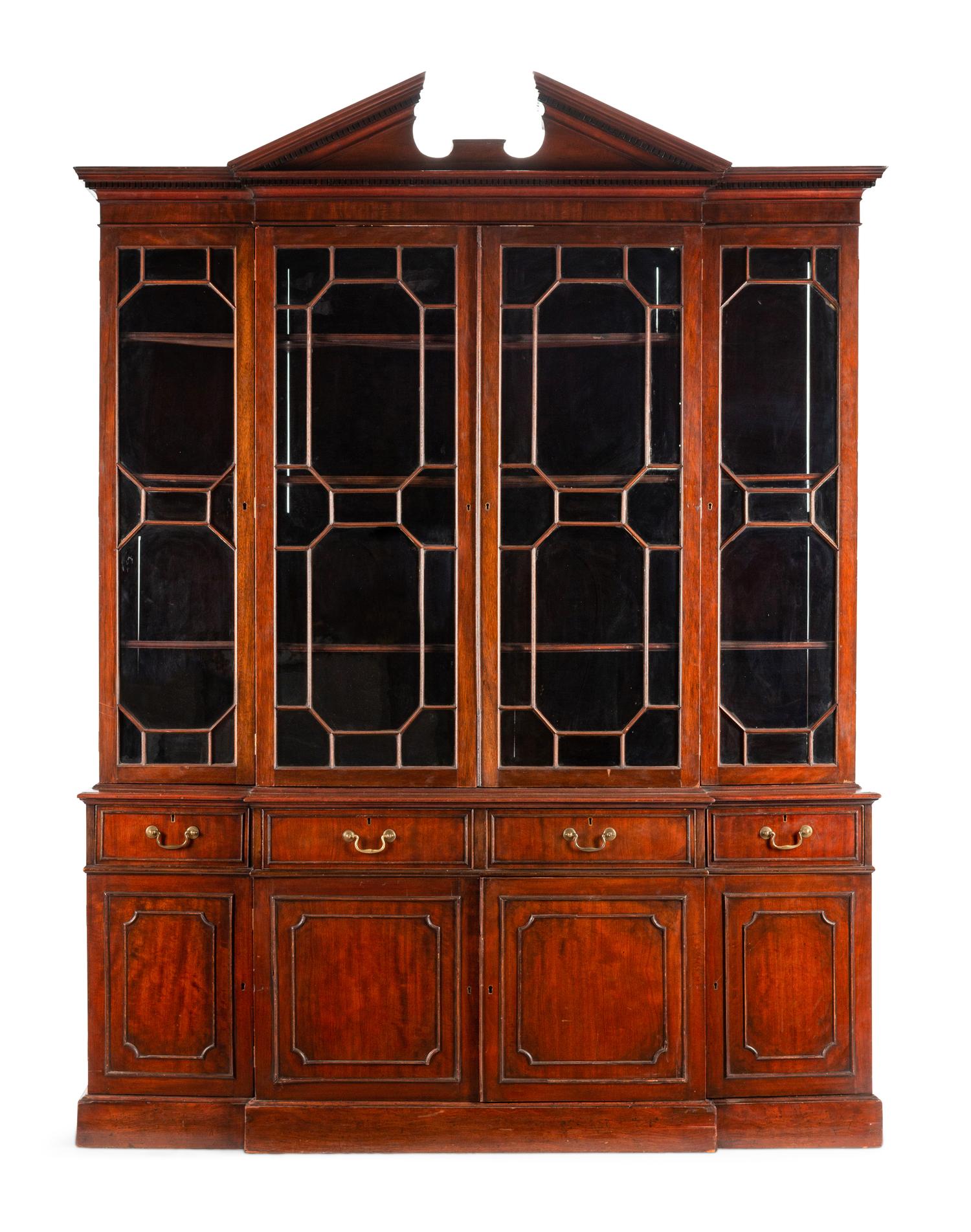 A George III Mahogany Breakfront Bookcase