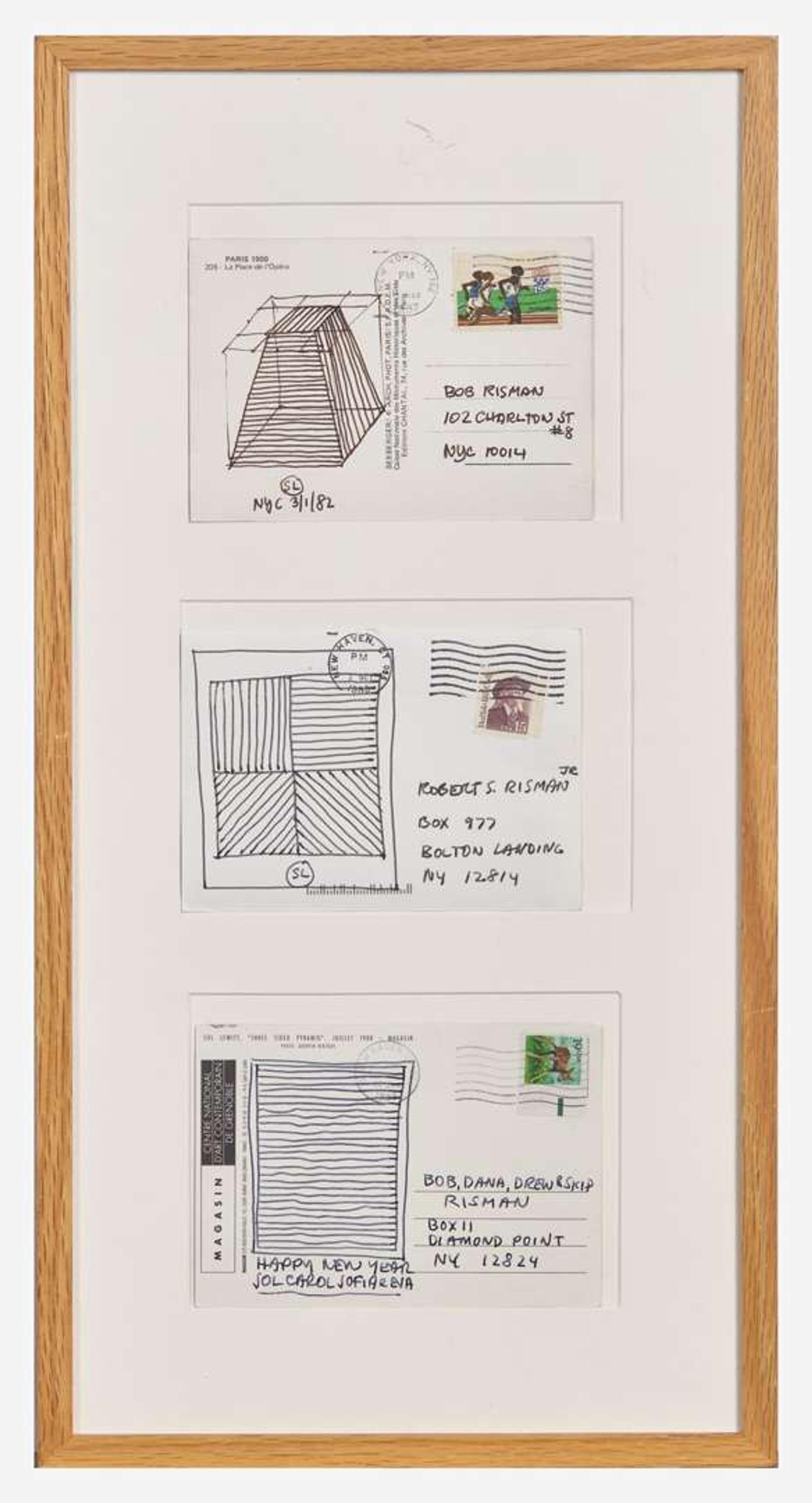 Sol LeWitt (American, 1928-2007) - Three Postcards