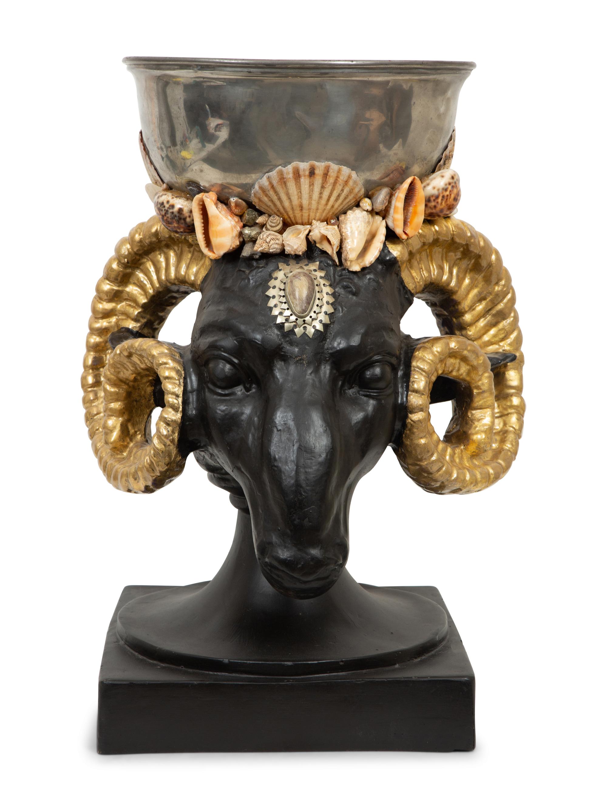 An Anthony Redmile Ram's Head Centerpiece