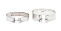 A Collection of Sterling Silver Bangle Bracelets, Randi Eckert for Calf & Dragon,