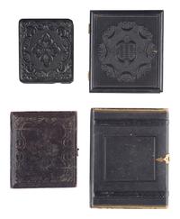 [EARLY PHOTOGRAPHY]. A group of 12 daguerreotypes, ambrotypes, and tintypes of couples housed in 8 cases, including some Union cases.