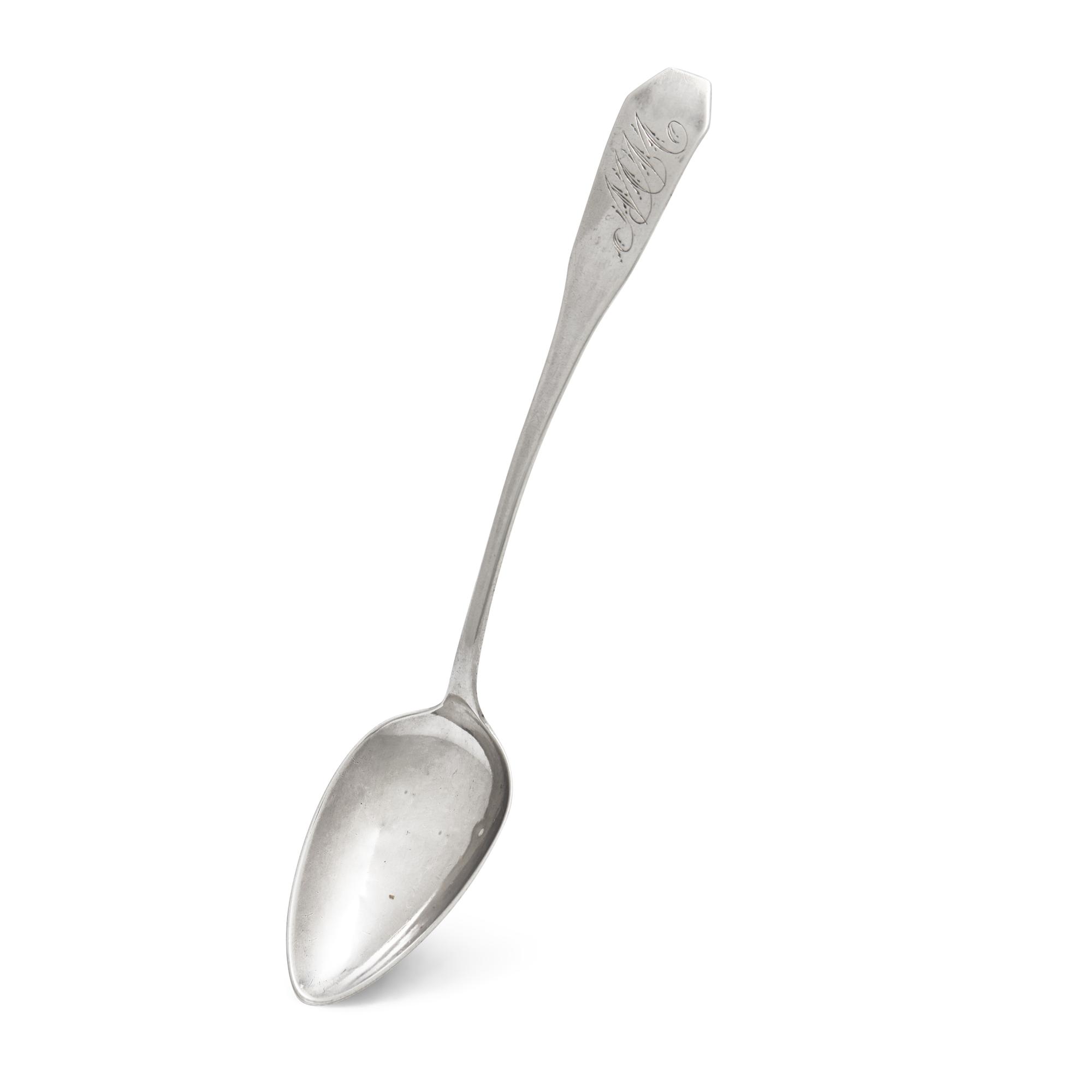 A Federal Coin Silver Coffin-End Teaspoon
