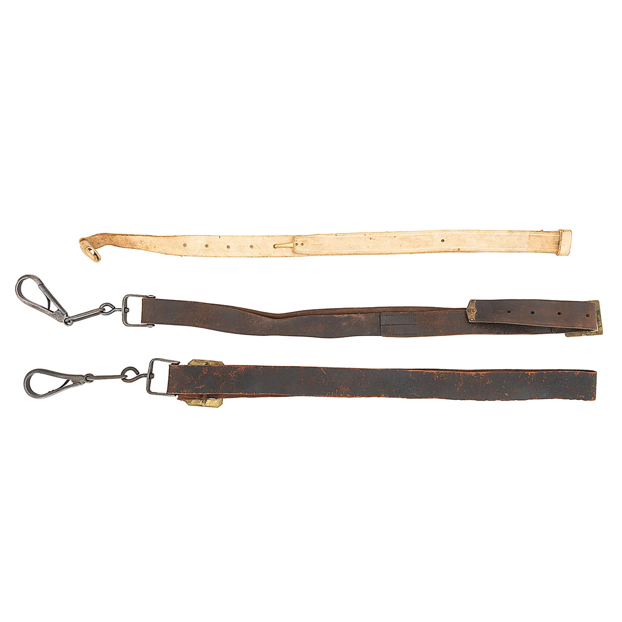 3 US Slings: 2 Indian Wars Era Carbine and 1 White Buff Civil War Era Musket