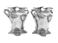 A Pair of Silver-Plate Wine Coolers