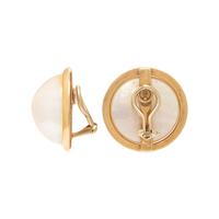 Yellow Gold and Mabé Pearl Earrings