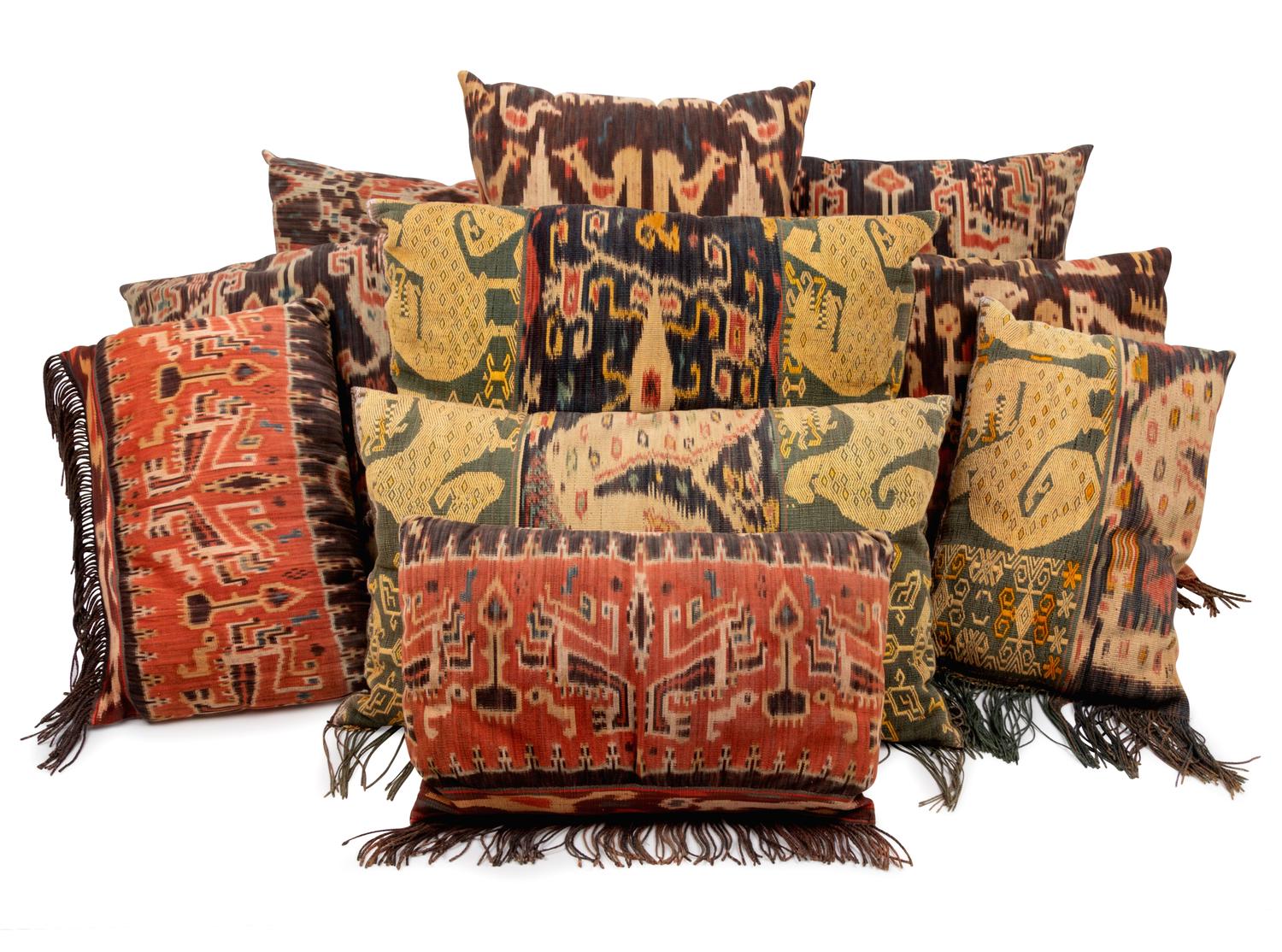 A Group of Ten Throw Pillows