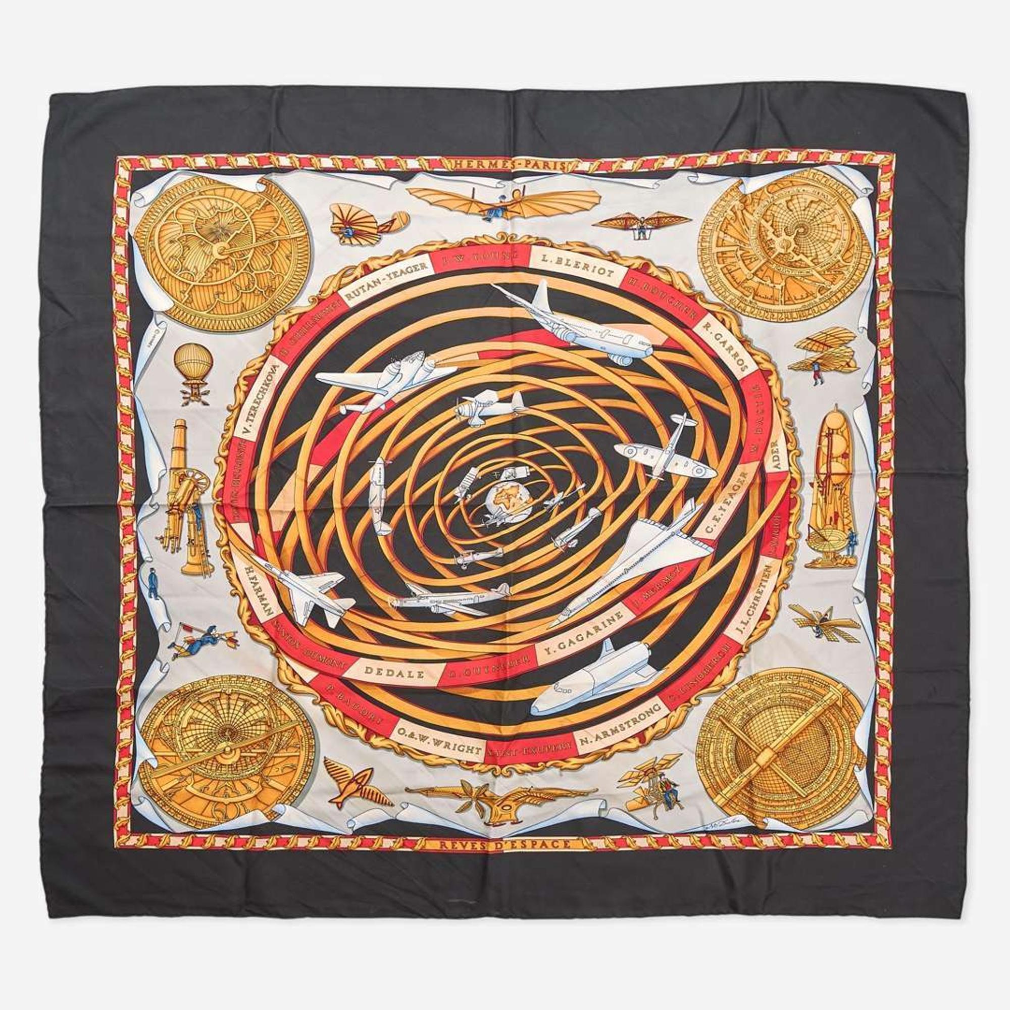 A Set of Two Hermès Silk Scarves Hermès