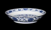 A Chinese Blue and White Porcelain Plate