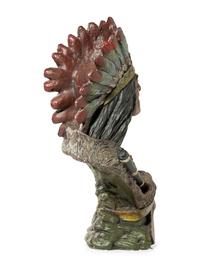 A Painted Plaster Bust of Native American