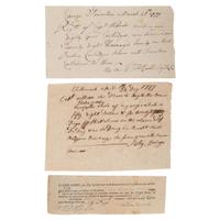[REVOLUTIONARY WAR]. "An Recompts (or Enventory) of the Cloathing and Effects of Mr. Israel Smith...." Fort Montgomery, [New York]. 18 February 1777.
