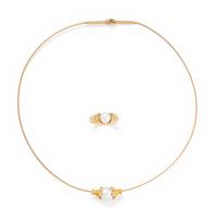 COLLECTION OF YELLOW GOLD AND CULTURED PEARL JEWELRY
