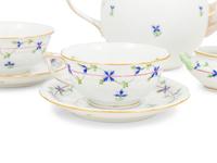 A Herend Porcelain Blue Garland Tea Service