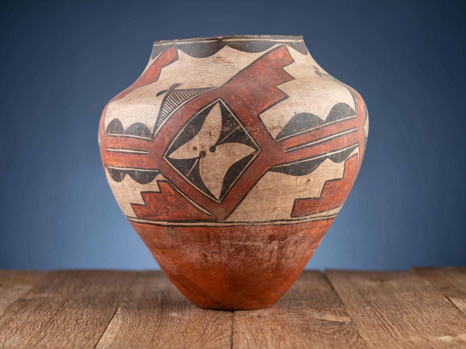 Zia Polychrome Pottery Olla