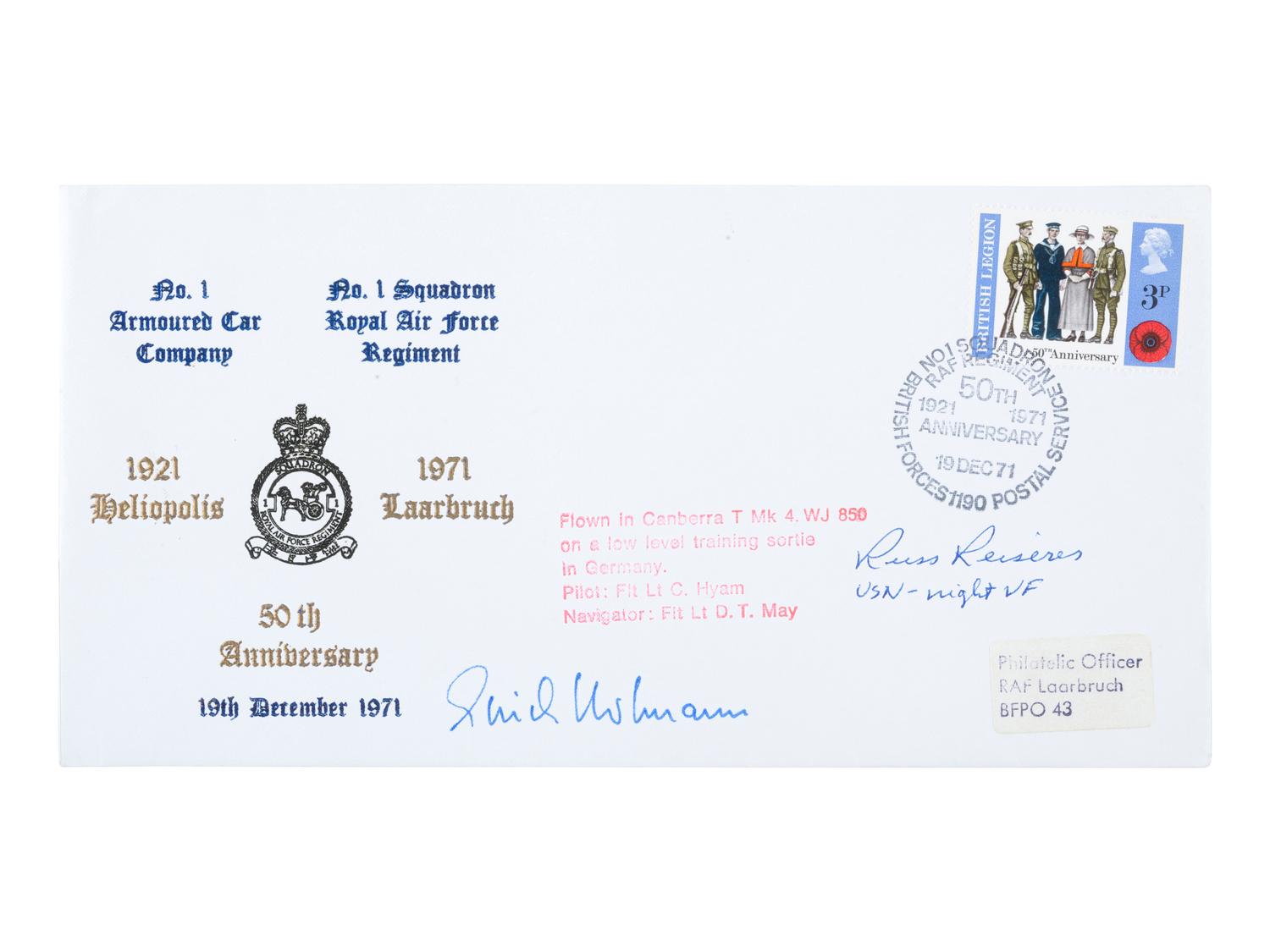[WWII]. Aviator and flying ace's signatures, incl. Col. Gregory "Pappy" Boyington, MOH and POW.