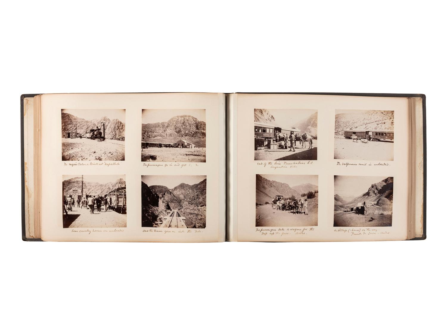 [EARLY PHOTOGRAPHY]. 3 albums documenting international travel. Ca 1892-1898.