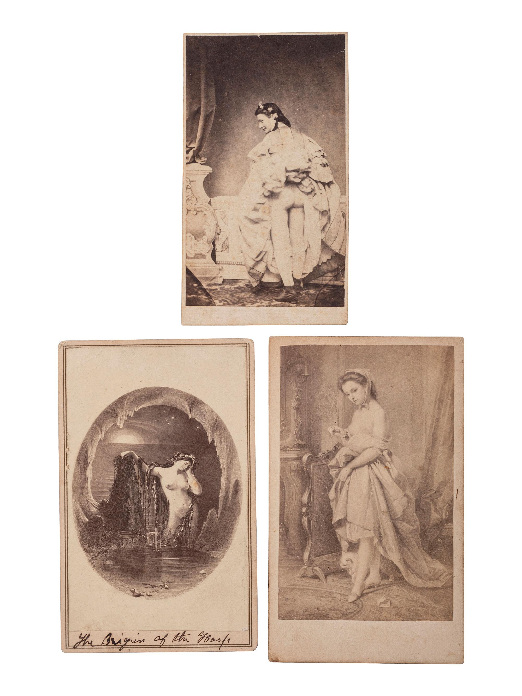 [EARLY PHOTOGRAPHY]. Assorted artistic and erotic boudoir portraits, featuring nudes.