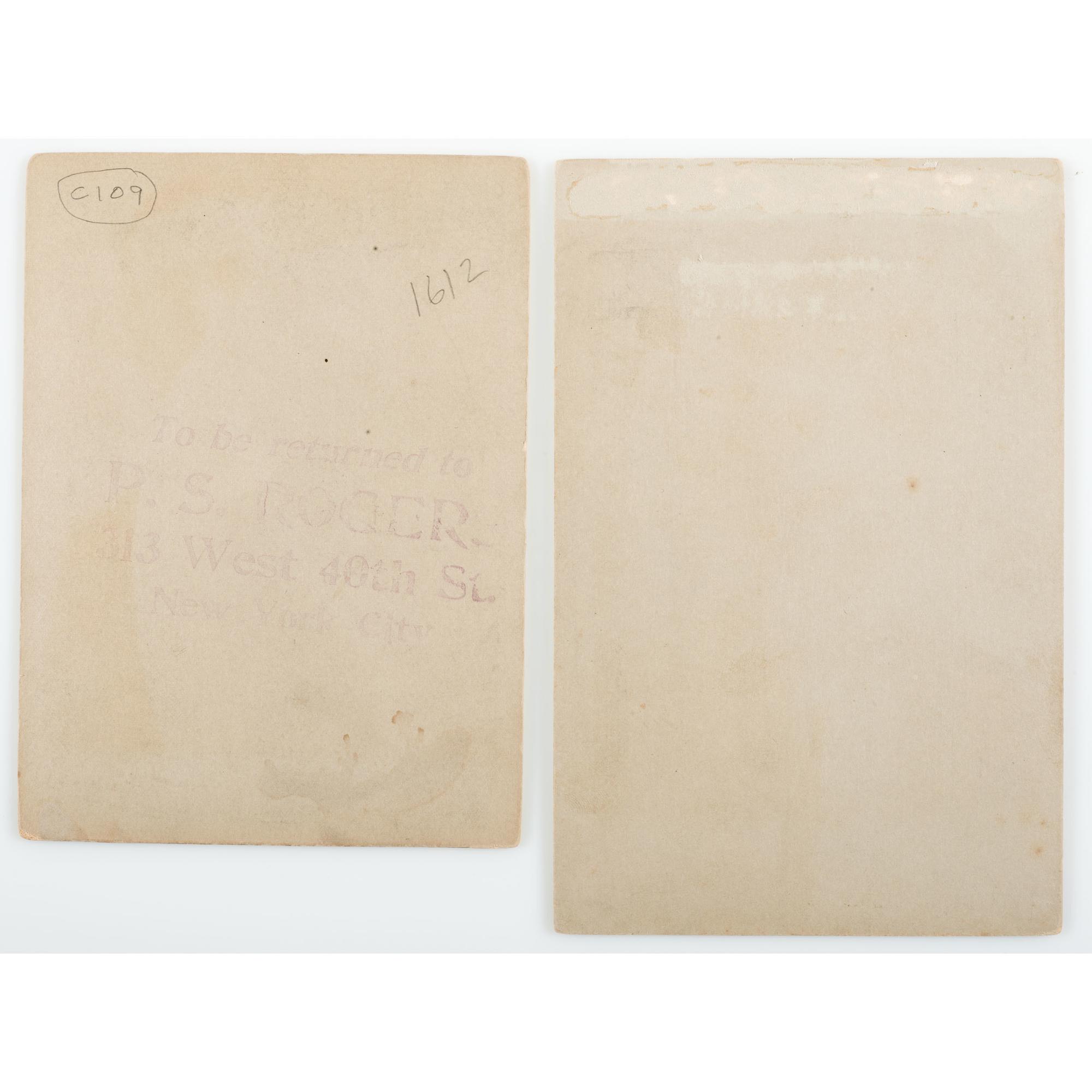 Abraham Lincoln, Pair of Cabinet Cards, Featuring Portrait by Moses P. Rice