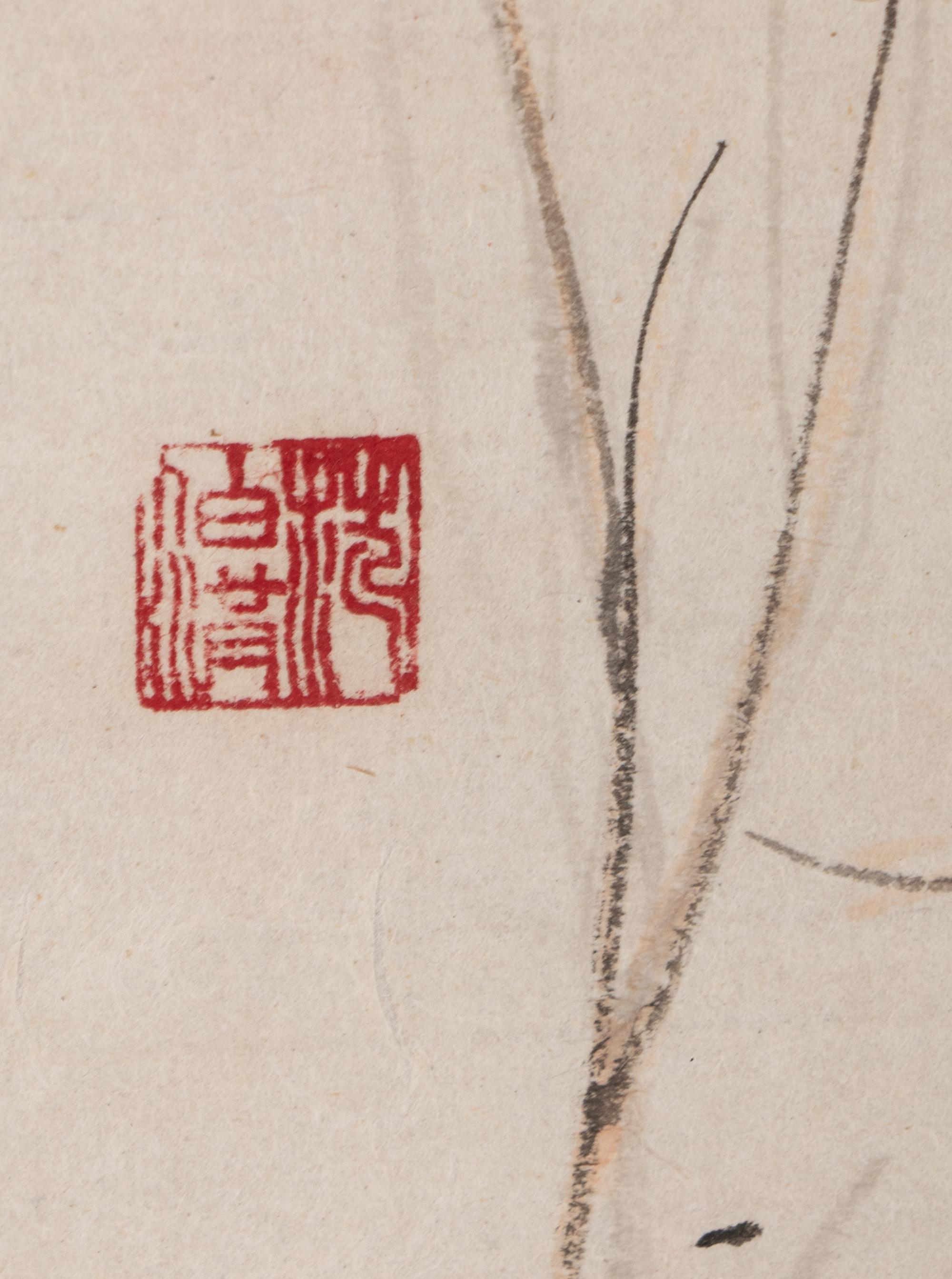 Two Chinese Ink and Color Paintings