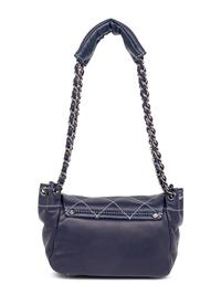 CHANEL, NAVY SURPIQUE SMALL FLAP BAG