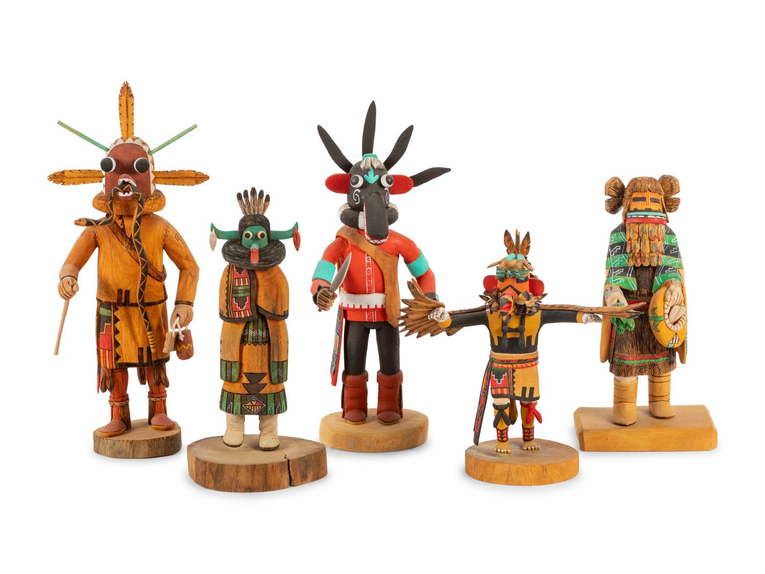 Collection of Hopi Katsinas, including Chaveyo