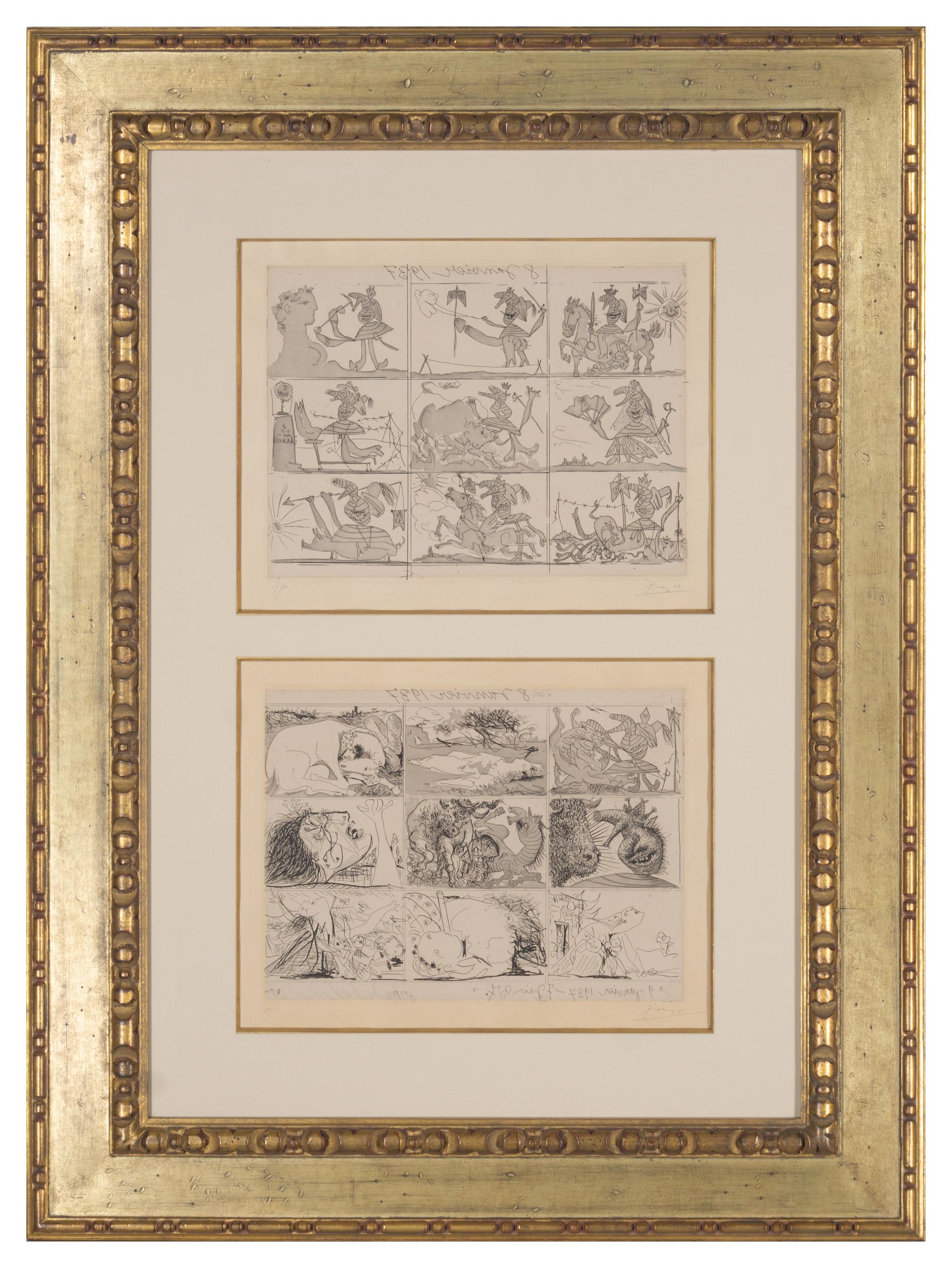 Sueño y mentira de Franco (the pair, with accompanying dedicated text page and frontispiece), 1937