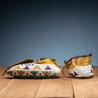 Sioux Fully Beaded Hide Moccasins
