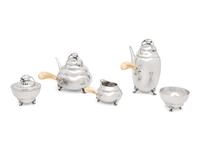 A Mexican Silver Five-Piece Tea and Coffee Service