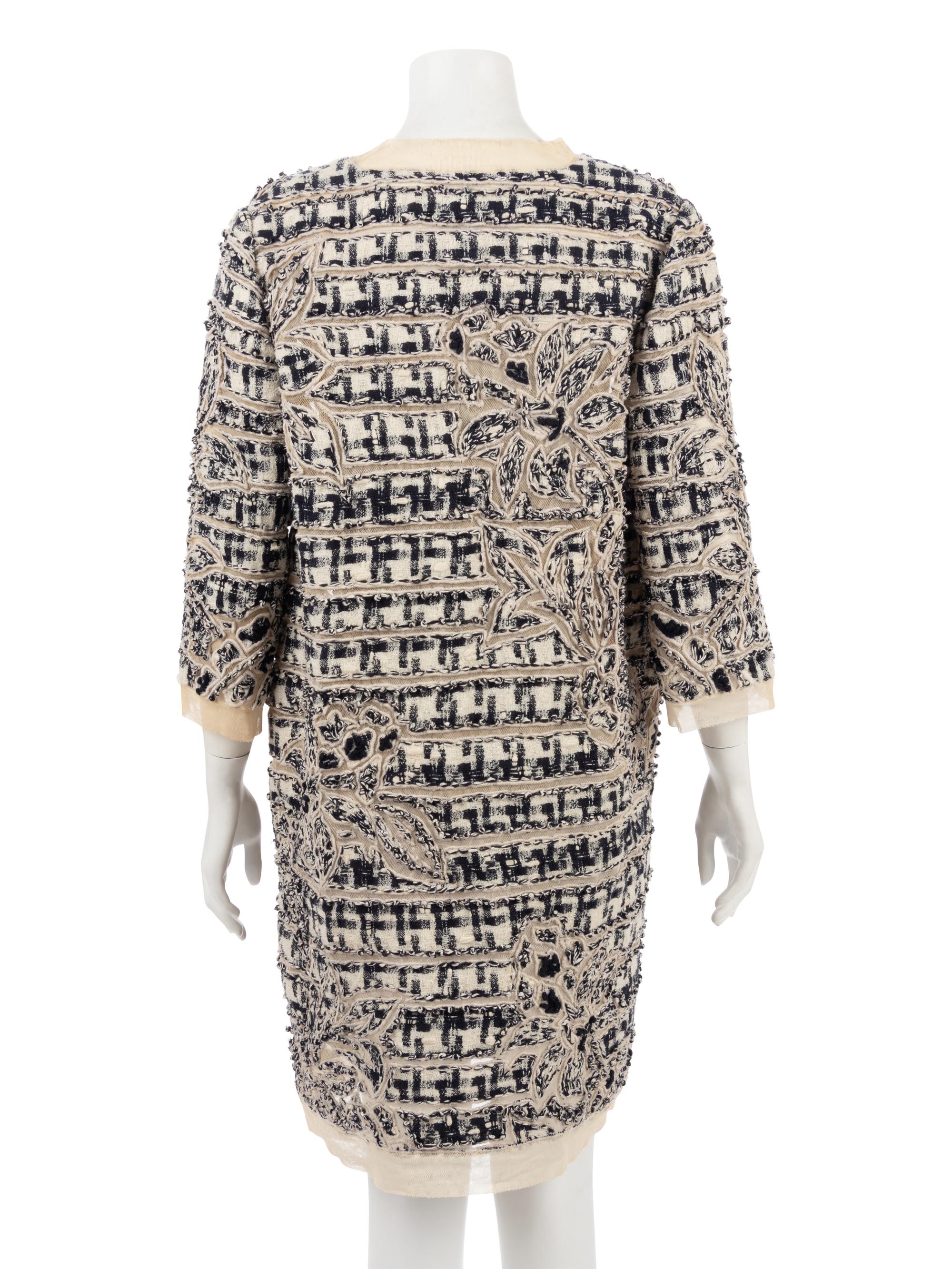Oscar de la Renta Bouclé Applique on Net Jacket, Resort 2007