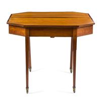 A George III Satinwood Flip-Top Table Height 29 x width 36 x depth 18 inches. — LATE 18TH CENTURY