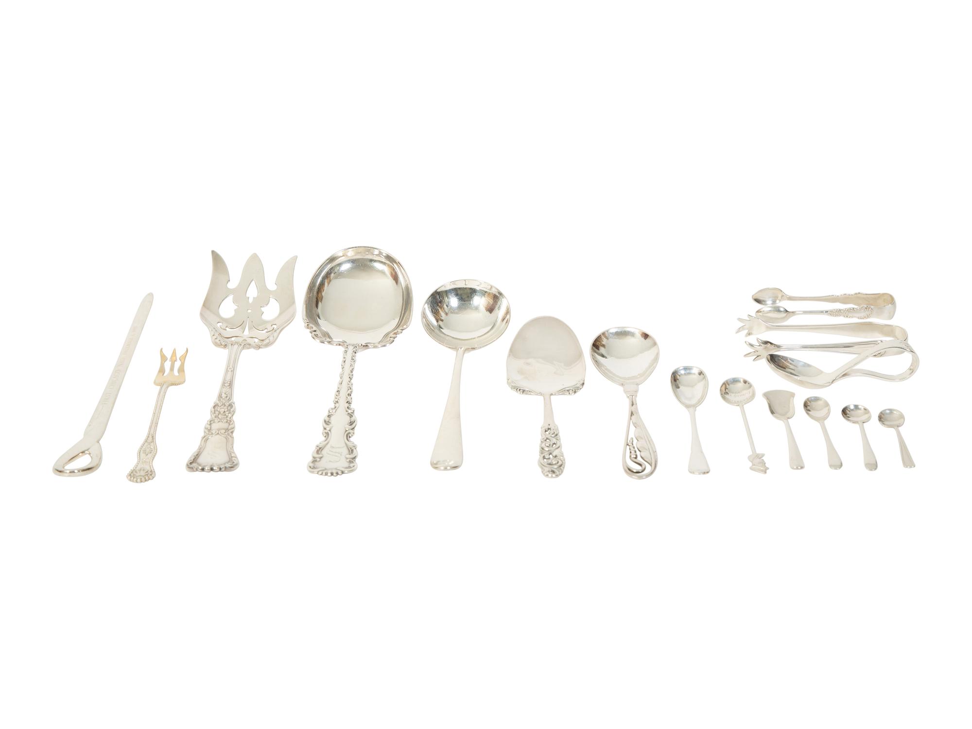 A Group of Miscellaneous American, English, and Continental Silver Flatware — 20TH CENTURY