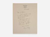 [Literature] Woolf, Virginia: Autograph Letter, signed