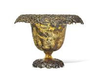 An American Silver-Gilt Reticulated Urn