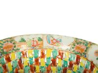 A Chinese Rose Medallion Porcelain Basket and Undertray