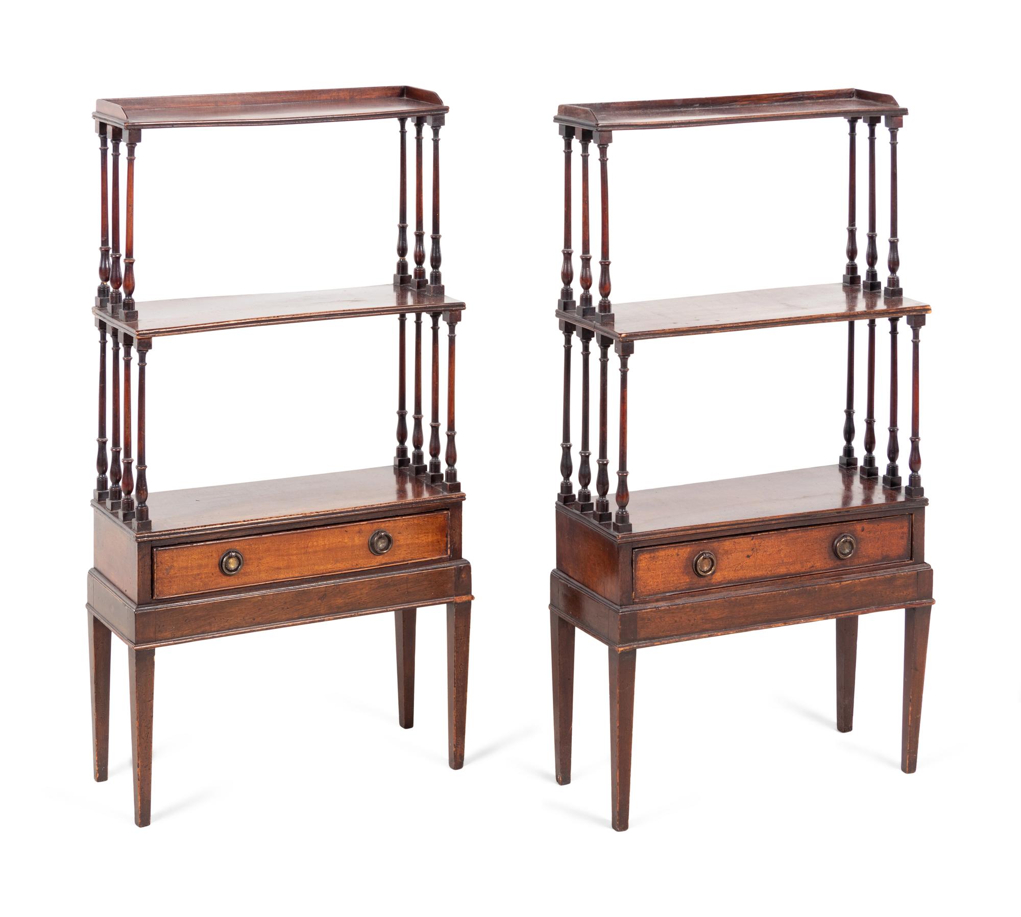 A Pair of Regency Mahogany Étagères