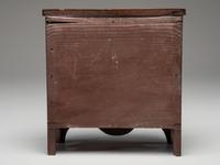 A Diminutive Federal Carved and Painted Poplar and Tiger Maple Chest of Drawers