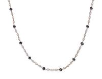 DIAMOND AND BLACK DIAMOND LONGCHAIN NECKLACE