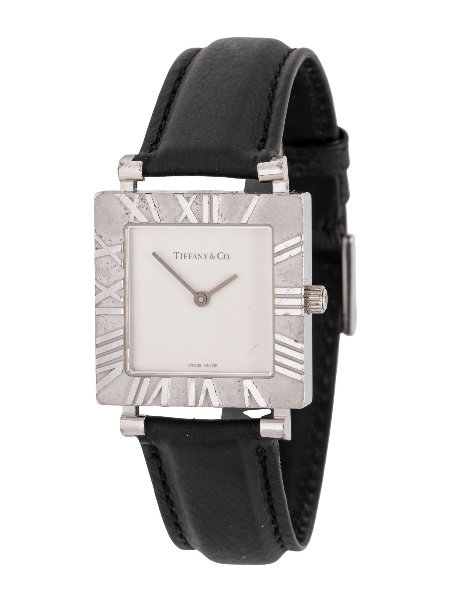 TIFFANY & CO., STERLING SILVER 'ATLAS' WATCH
