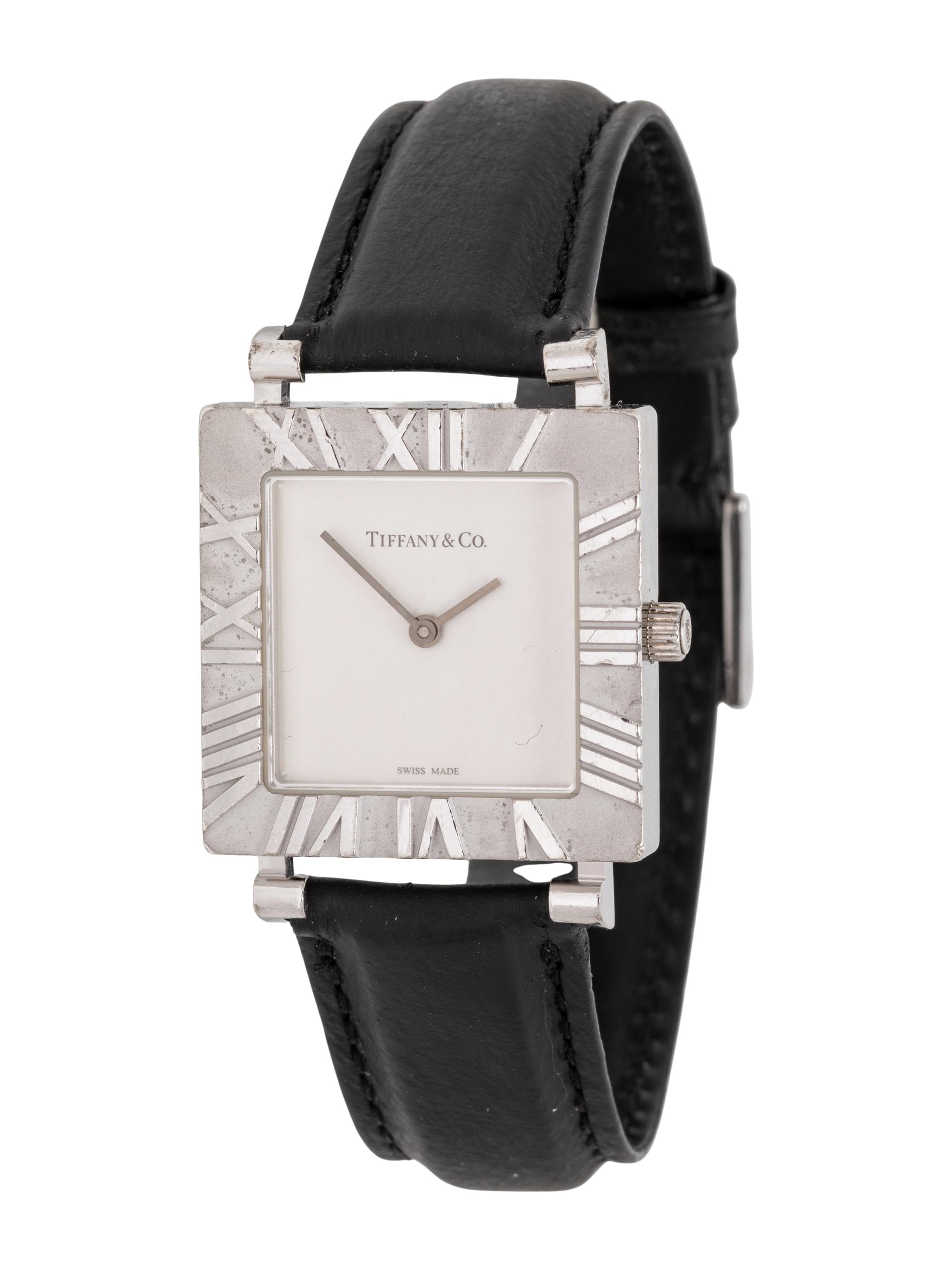 TIFFANY & CO., STERLING SILVER 'ATLAS' WATCH