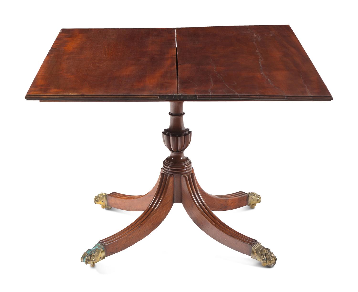A Late George III Mahogany Game Table