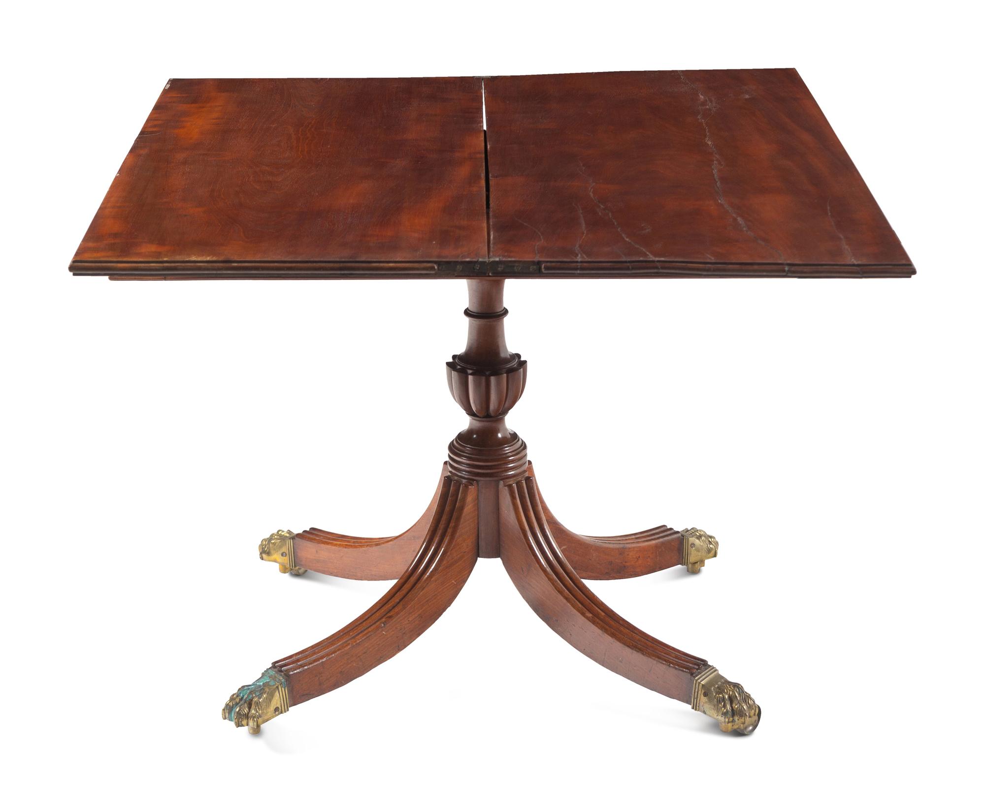 A Late George III Mahogany Game Table
